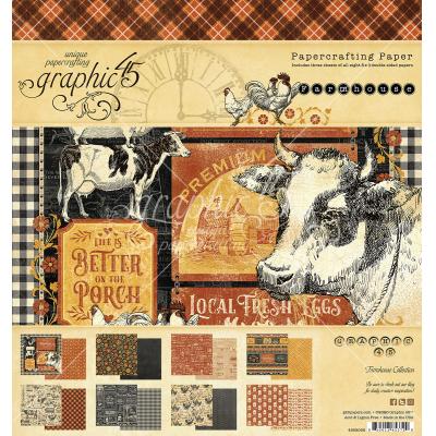 Graphic 45 Farmhouse Designpapier - Paper Pad